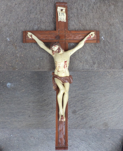 Antico cristo legno - in,