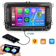 Autoradio 7" Apple Carplay Android 15 GPS Navigatore per VW GOLF 5 6 Passat Polo 2*USB