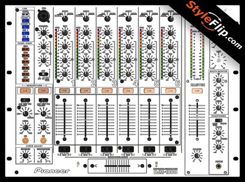 Pioneer djm 1000 skin bianco - 1000,