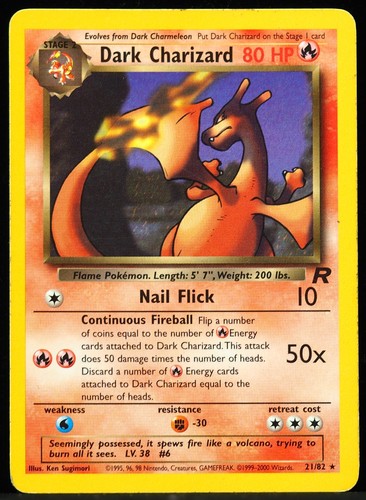 Carta pokemon dark - pokemon, charizard