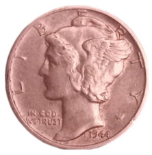 1944-D Mecury Dime 10c 90% moneta argento a scelta AU (TK-106)