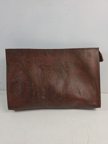 Pochette etro marrone stampa - pochette,