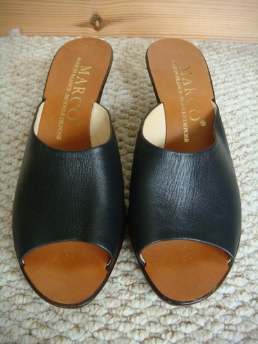 Mules pelle nera - in, marco