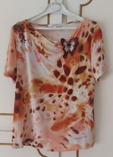 Abito elegante LEONORA, 2 pezzi beige maculato in viscosa ed elastam tg. 44