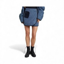 G-Star Gonna Corta Trapuntata Tessuto OLTREMARE LINO GARZA Colore: DENIM GREZZO Taglia 28