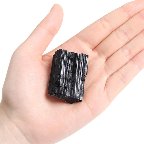 Pezzo tormalina nera grezza - nera,