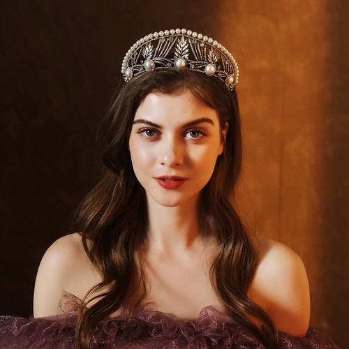 Corona diadema cristallo - , perle
