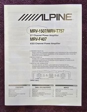 Alpine MRV-1507 MRV-T757 MRV-F407 Manuale del proprietario 23 pagine inglese francese spagnolo