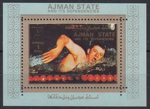 Ajman 1973 2619 a blocco - 1973,