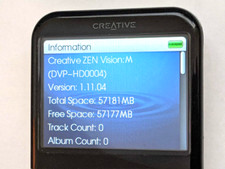 Creative ZEN Vision M 60 GB lettore multimediale digitale DVP-HD0004