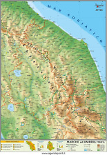 - Cartina Regionale 21X30 Marche Ed Umbria Geografica Fisica Politica Plastifica
