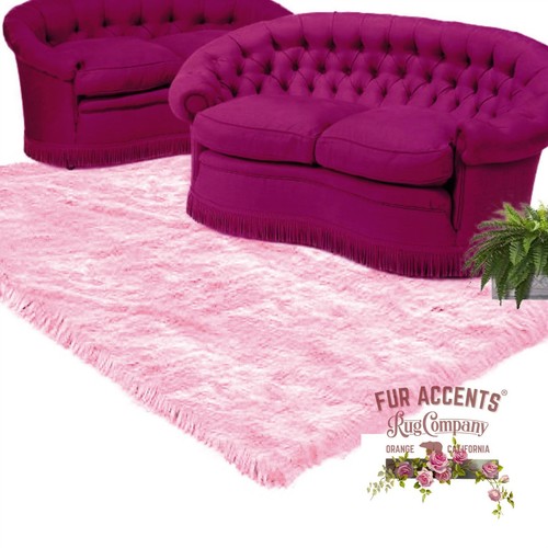 Tappeto shag rosa