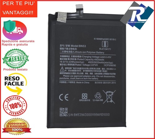 Batteria bn53 per xiaomi - batteria, redmi