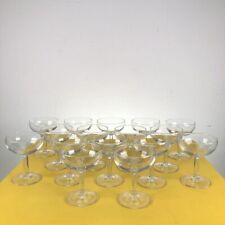 bicchieri coppe da champagne vintage francesi in vetro, 16 pezzi
