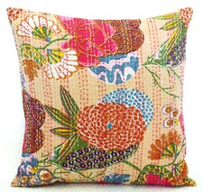 Copricuscino Kantha decorativo