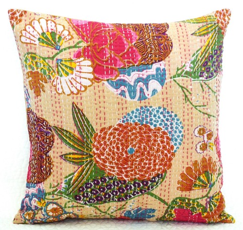 Copricuscino kantha decorativo - kantha,
