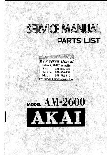 Manuale servizio - -,