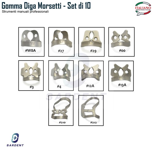 Gomma diga morsetti set 10 - gomma,
