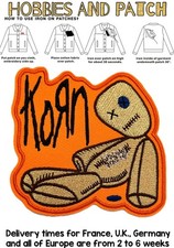 Patch KORN nu metal rock band iron on logo Issues toppa termoadesiva gruppo doll