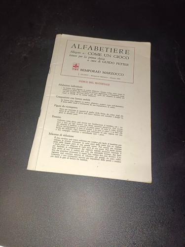 Vecchio alfabetiere bemporad - alfabetiere,