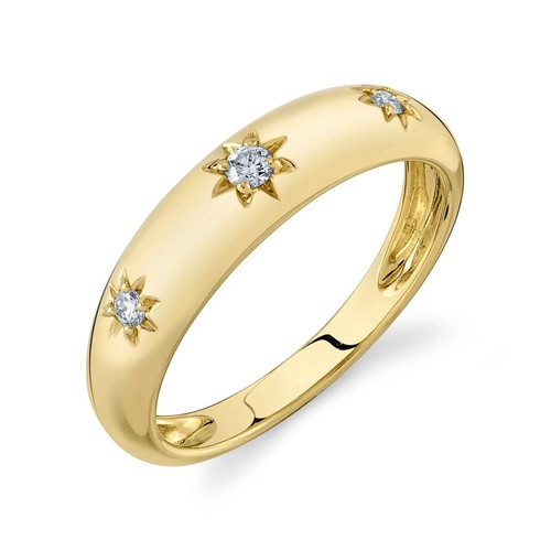 Diamante stella anello 14k oro - stella,