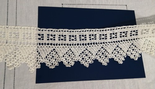 Merletto uncinetto bianco - merletto,