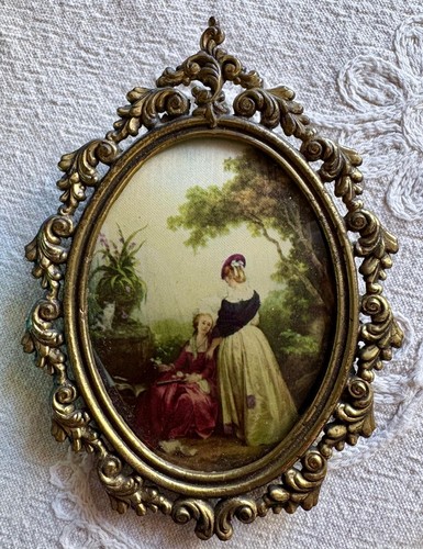 Quadro vintage ovale con - vintage,