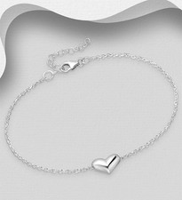 Bracciale maglia cuore argento