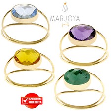 Anello in oro 18 kt con quarzo