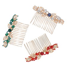  3 Pcs Accessori Capelli Sposa Pettine Per Metallo Da Cristallino