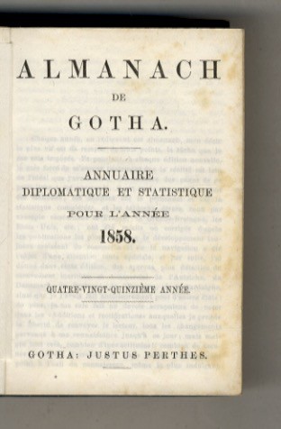 Almanach gotha annuaire - de, gotha.