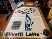 MANIFESTO PUBBLICITARIO raro /AFFICHE ANCIENNE OLIVETTI LETTERA  60's