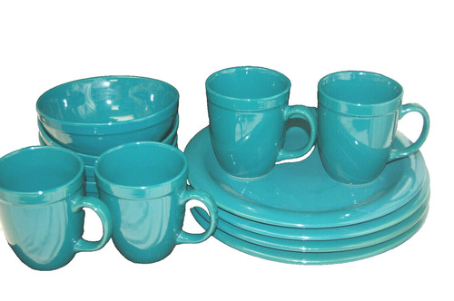Teal set pezzi piatti - set, 12