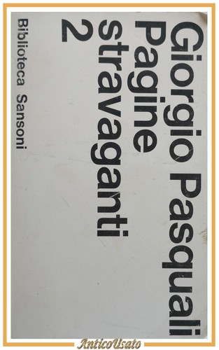 Pagine stravaganti giorgio - di,