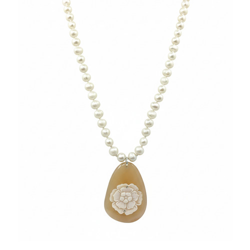 Collana perle barocche con - perle,