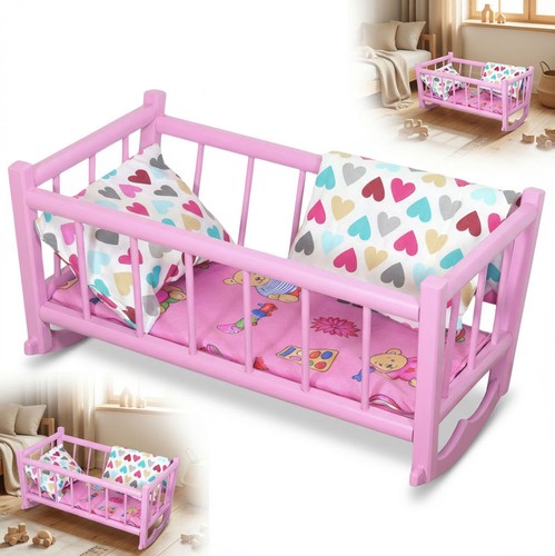 Culla rosa con materasso - , –