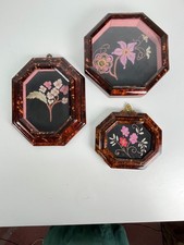 Set di 3 cornici in legno tartarugato anni '50