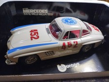 Bburago Mercedes-Benz 300SL Mille Miglia 1955 kit scala 1:18 #3015 bianco