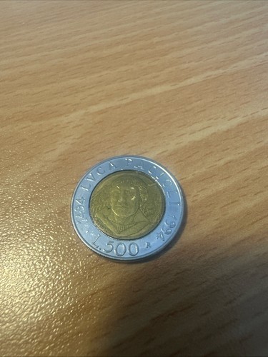 Moneta coin 500 lire - lire, luca
