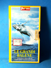 VHS FILM LE GRANDI BALENE NATIONAL GEOGRAPHIC VIDEOCASSETTA DA COLLEZIONE