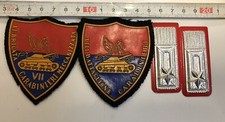 ALAMARI E DUE PATCH PER UNIFORME  CARABINIER  XIII BATTAGLIONE SOTTO PANNO NERO