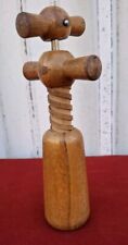 Antico Cavatappi Apribottiglie Corkscrew Tire Bouchon in legno