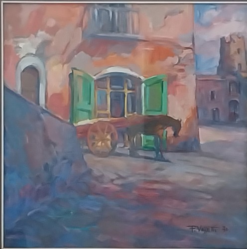 Dipinto olio tela - su, francesco