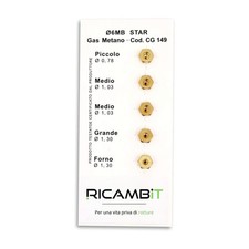 Kit 5 Ugelli 6MB Gas Metano