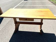 TAVOLO DA TAVERNA IN LEGNO MASSELLO CON  CASSETTO ANNI 70/80