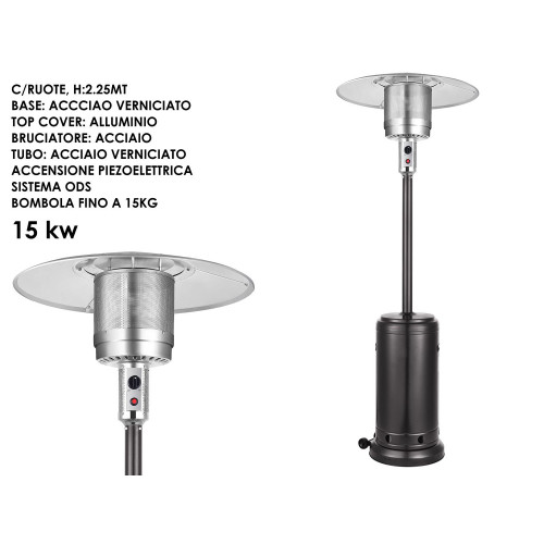 Fungo riscaldante esterno 15kw - esterno,