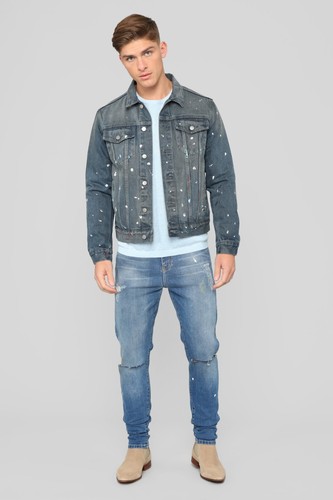 Giacca denim lavaggio blu - giacca,