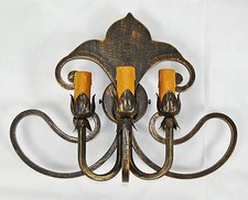 Applique rustico lampada antico ferro battuto forgiato led artigianale art.662