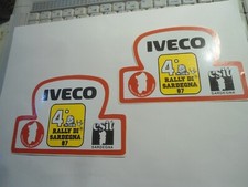 4° RALLY DI SARDEGNA  - IVECO - 1987 - LOTTO 2 ADESIVI ORIGINALI