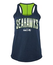 New Era Women's Seattle Seahawks Foil Wordmark Racerback Tank Top